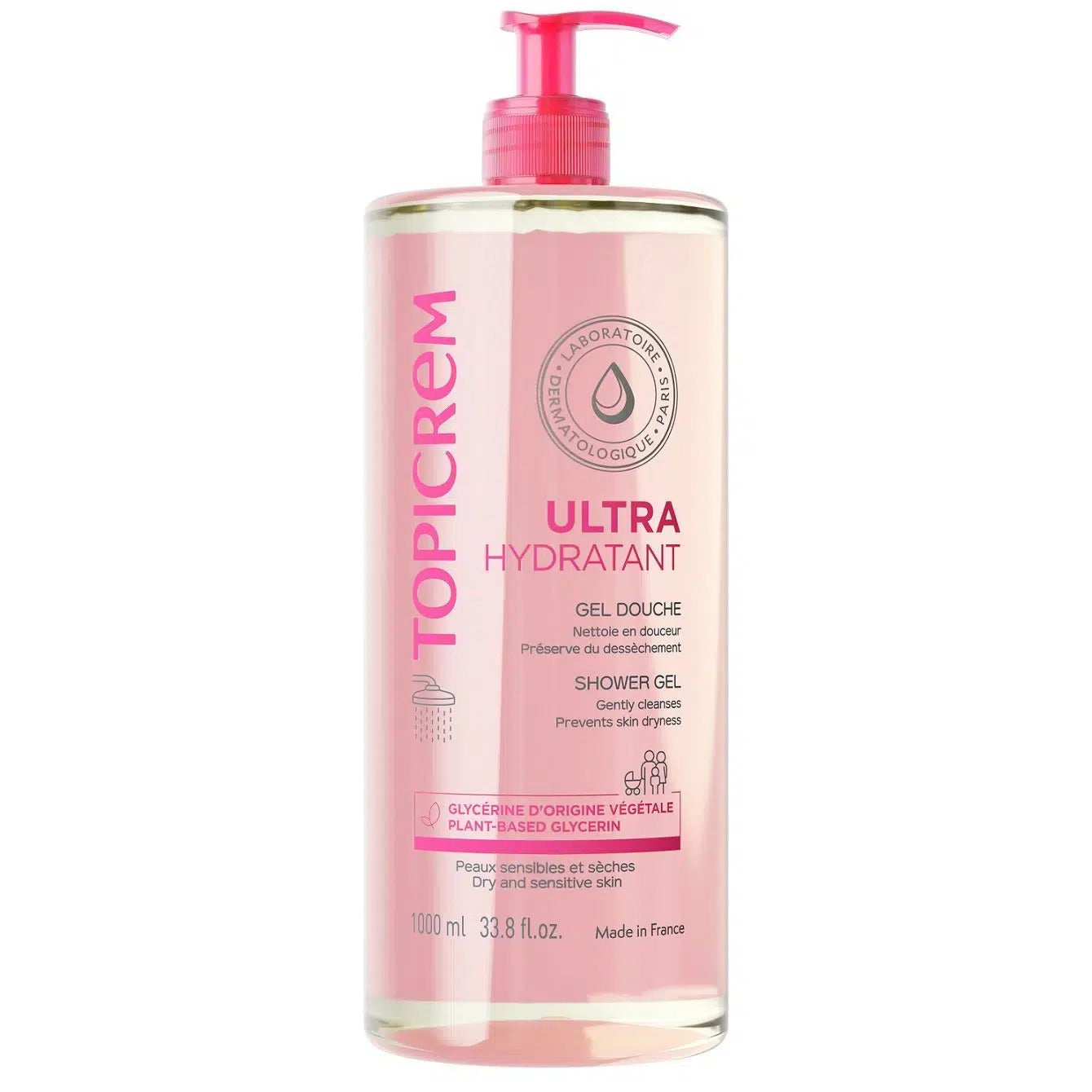 Topicrem Gel Douche Ultra Hydratant 1000ml Peaux Sensibles & Sèches