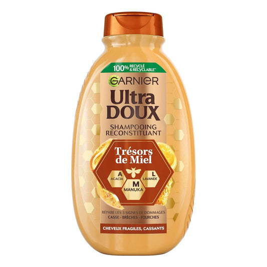Garnier Ultra Doux Shampooing Trésors de Miel 300ml, Cheveux Abîmés