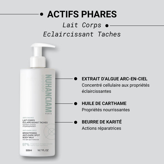 Nuhanciam Lait Corps Éclaircissant Anti-Taches 500ml – Hydratation & Uniformité