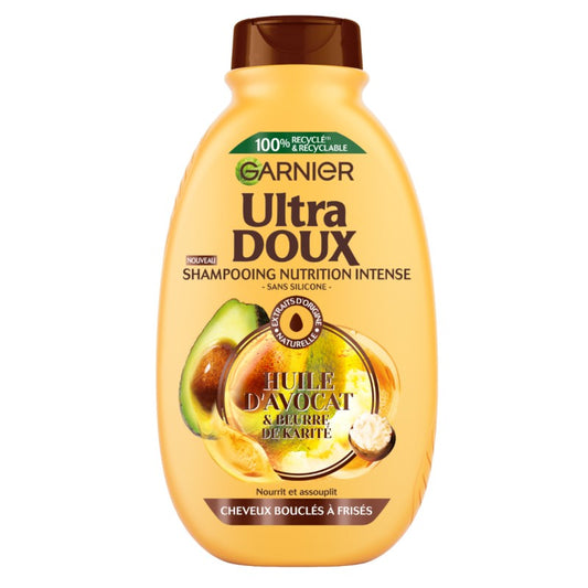 Garnier Ultra Doux Shampooing Avocat & Karité 300ml, Cheveux Secs & Frisés
