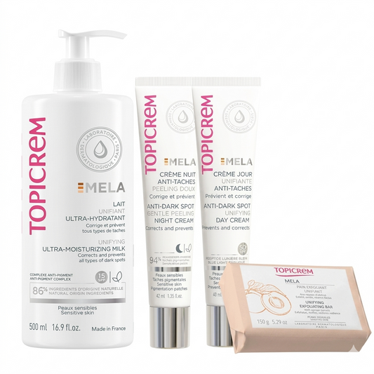 Topicrem MELA Pack Visage & Corps Anti-Taches - Routine Complète & Éclat
